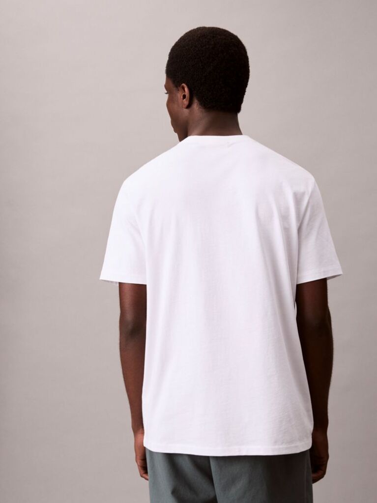White Embroidered Monogram Relaxed T-Shirt  Men