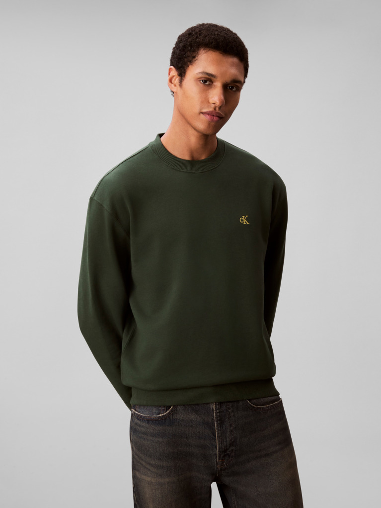 Green Relaxed Monogram Sweatshirt  Men