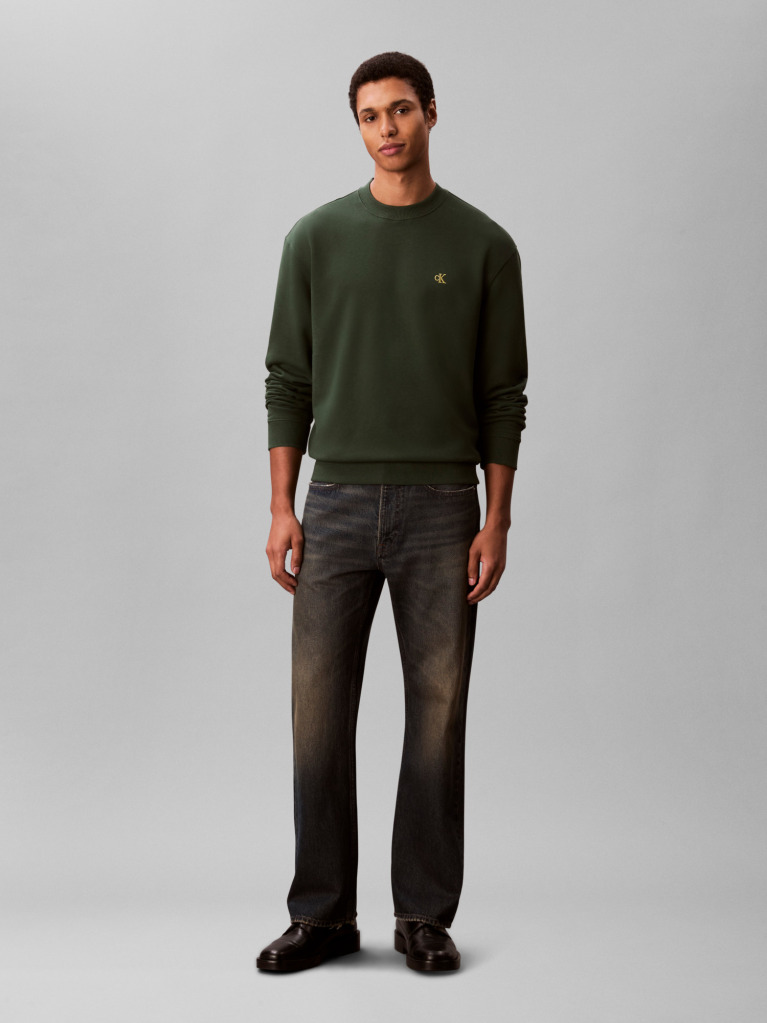 Green Relaxed Monogram Sweatshirt  Men