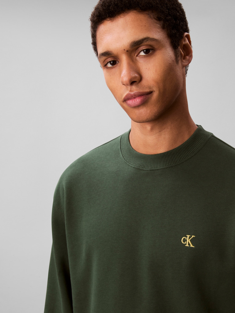 Green Relaxed Monogram Sweatshirt  Men