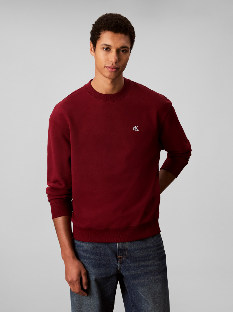 Red Relaxed Monogram Sweatshirt  Men