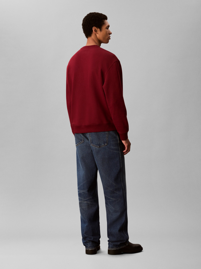 Red Relaxed Monogram Sweatshirt  Men