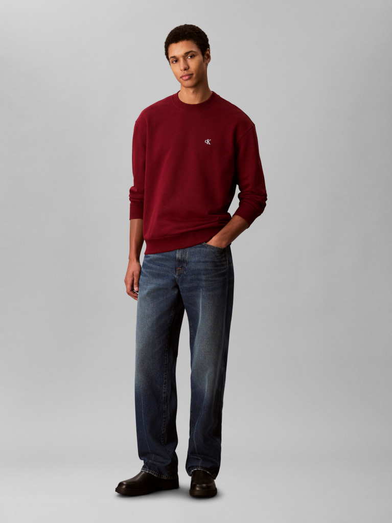 Red Relaxed Monogram Sweatshirt  Men