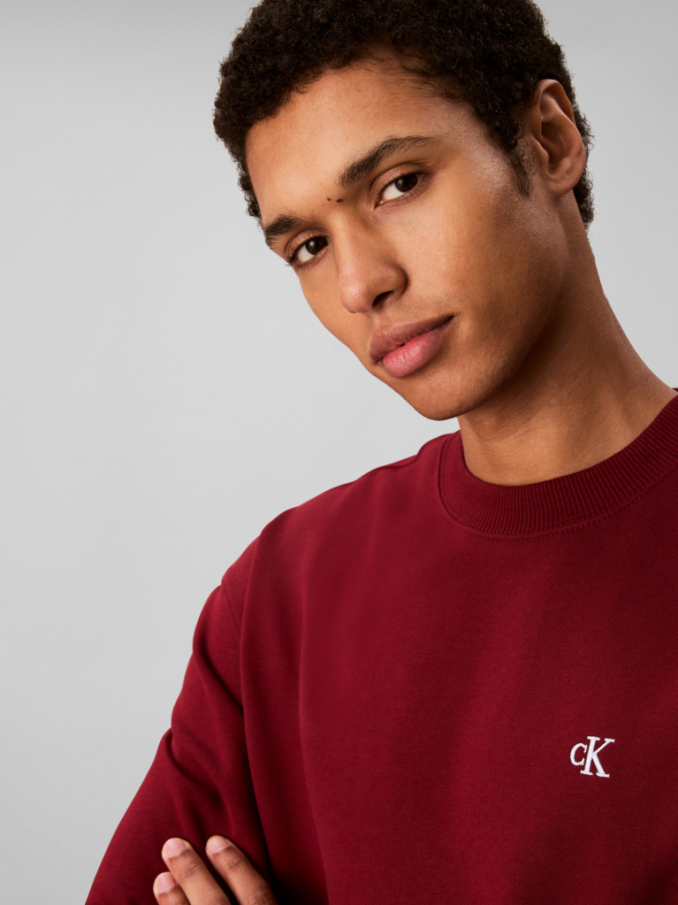 Red Relaxed Monogram Sweatshirt  Men