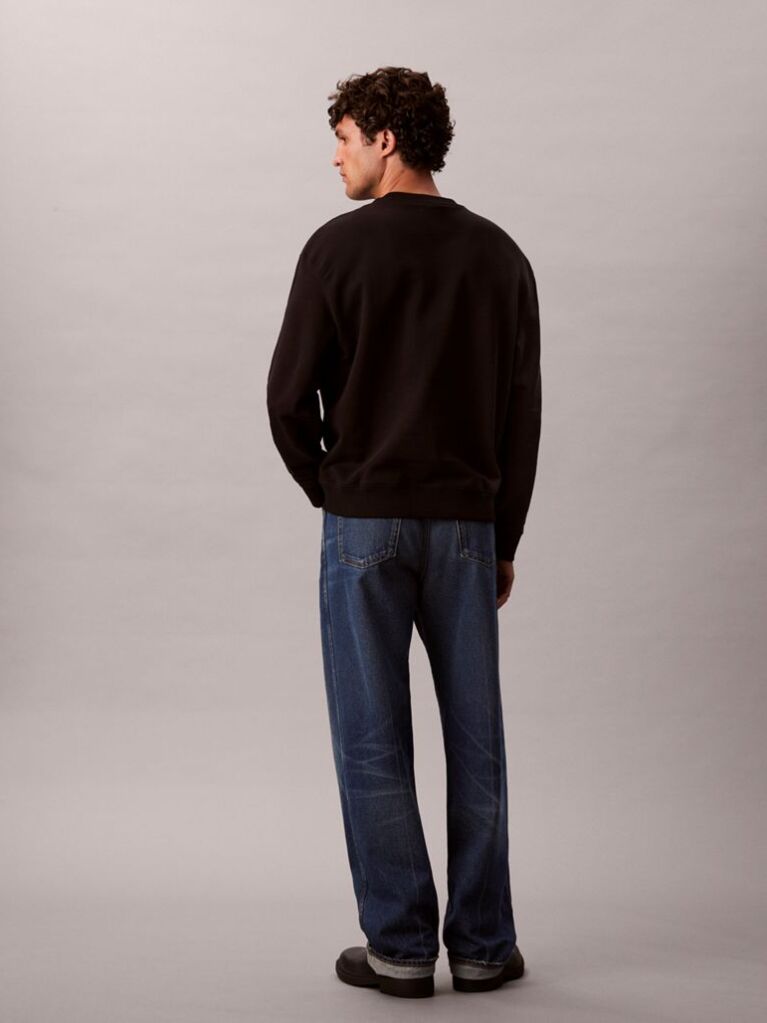 Black Oversized Monogram Sweatshirt  Men
