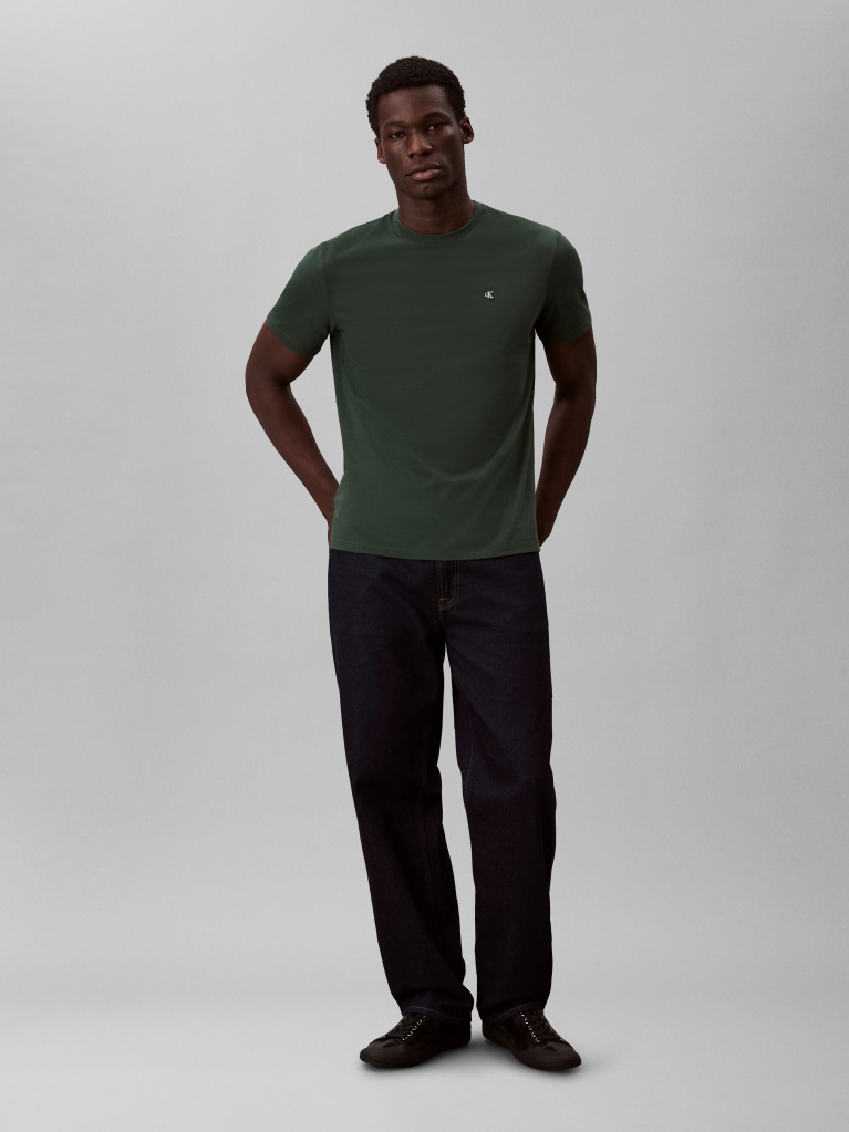 Green Short-Sleeve Classic Monogram Tee  Men