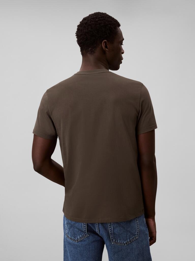 Grey Short-Sleeve Classic Monogram Tee  Men