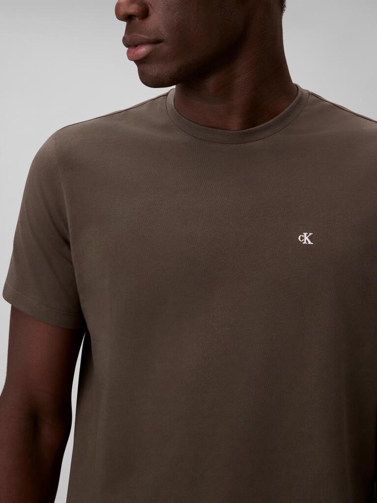 Grey Short-Sleeve Classic Monogram Tee  Men