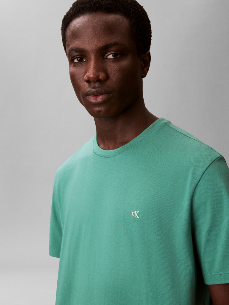 Green Short-Sleeve Classic Monogram Tee  Men