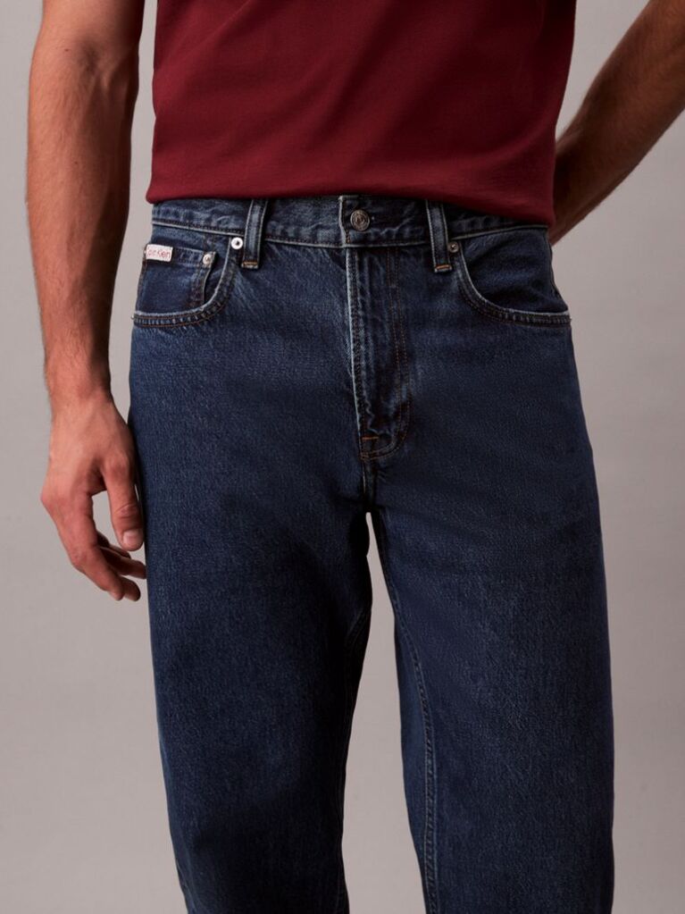 Blue 90s Tapered Jeans  Men