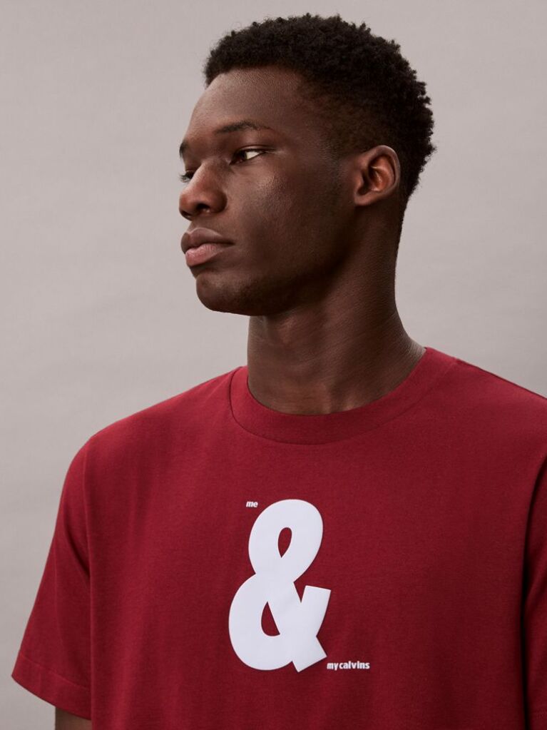 Red And Graphic Relaxed T-Shirt  Men
