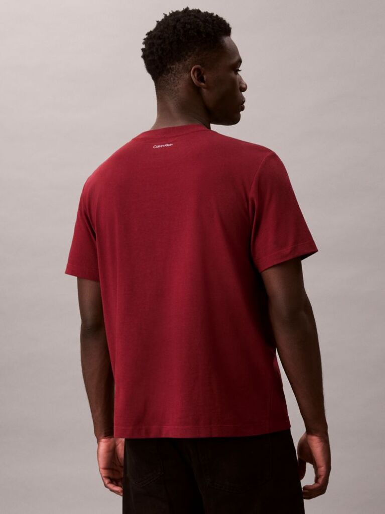 Red And Graphic Relaxed T-Shirt  Men