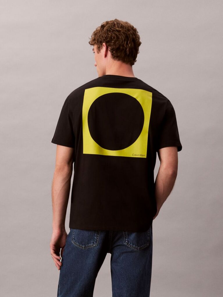 Black Circle Graphic Relaxed T-Shirt  Men