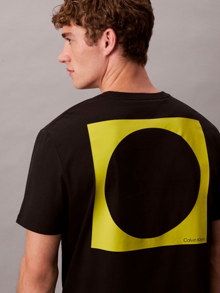 Black Circle Graphic Relaxed T-Shirt  Men