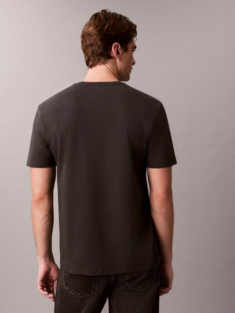 Black Calvin Crewneck Graphic Tee  Men