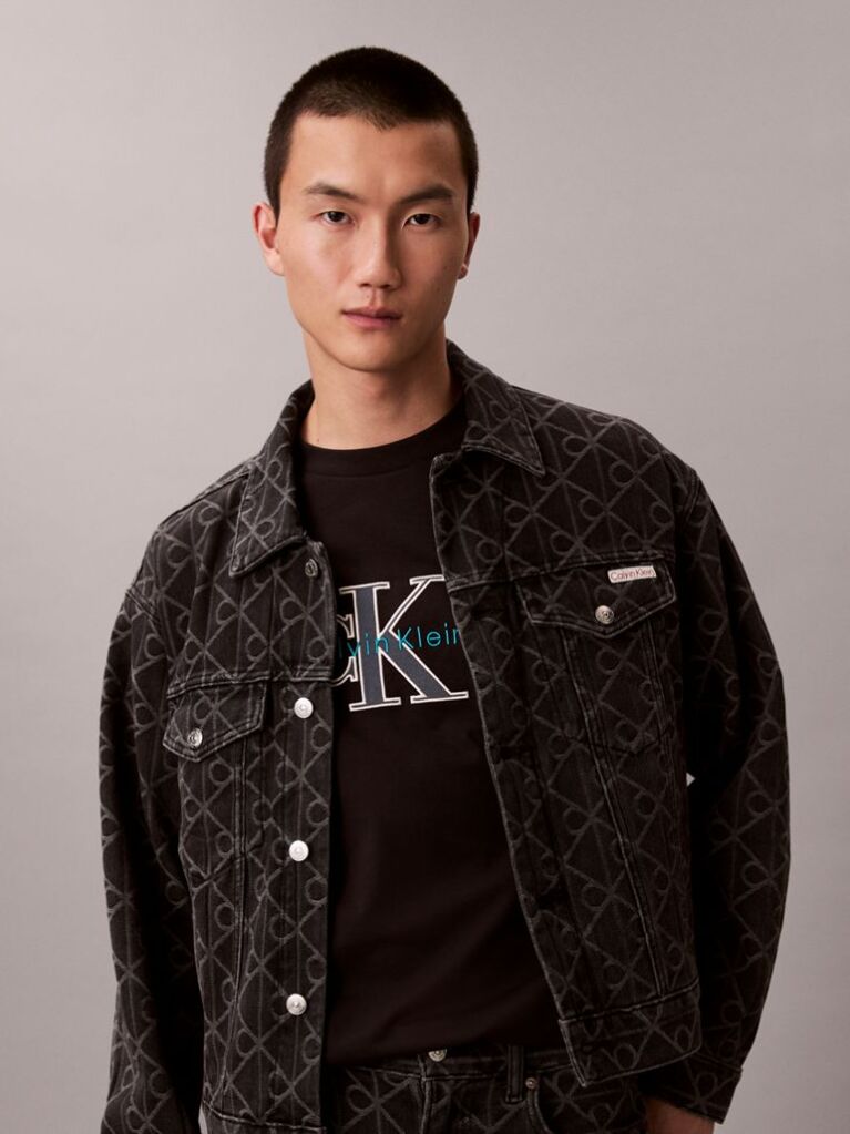 Black Monologo Graphic Relaxed T-Shirt  Men