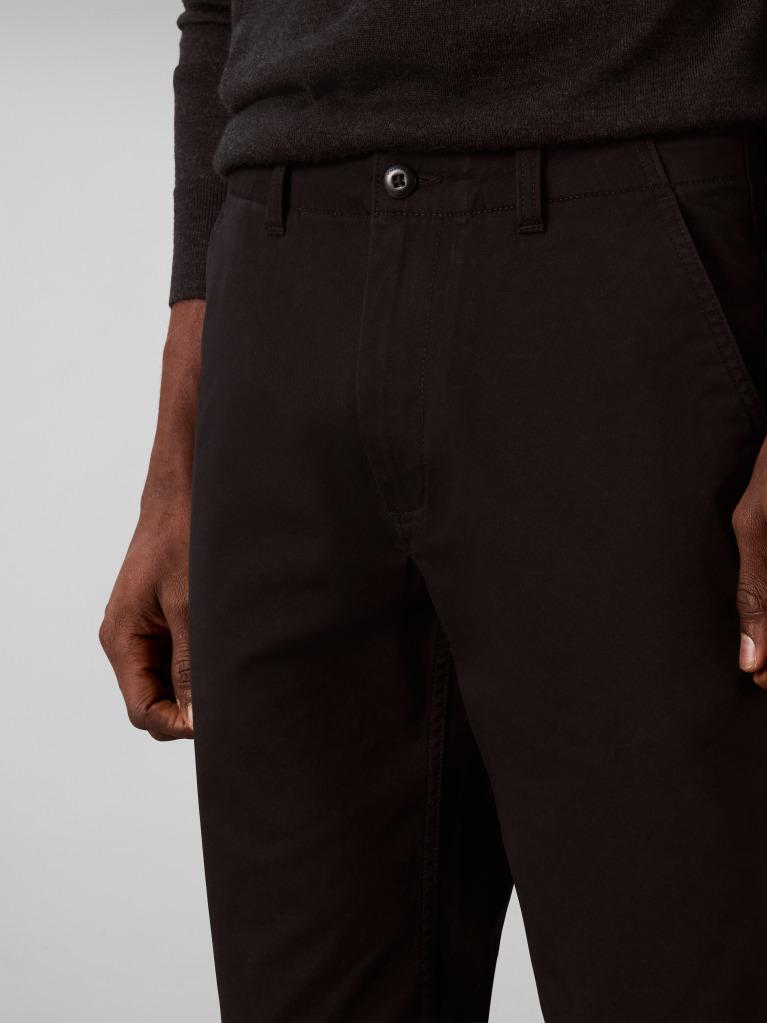 Black Tapered Comfort Cotton Chinos  Men