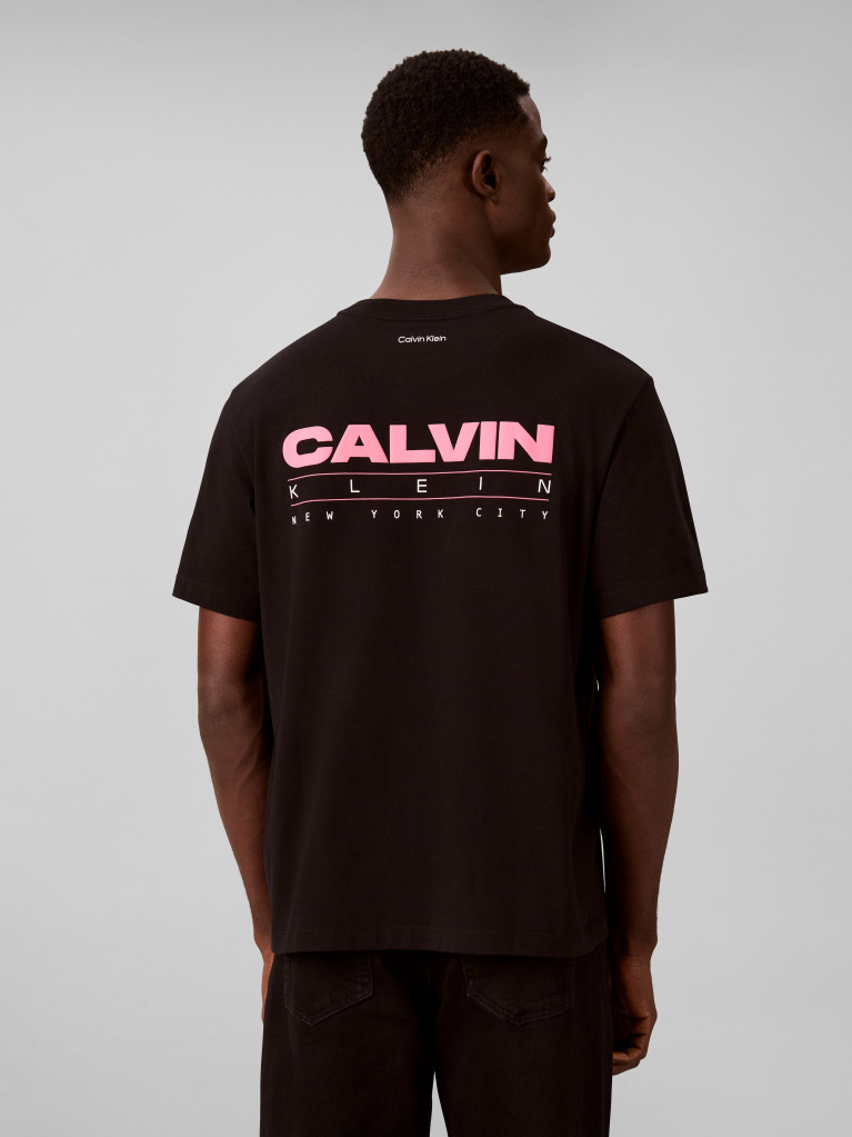 Black Relaxed Back Logo T-shirt  Men