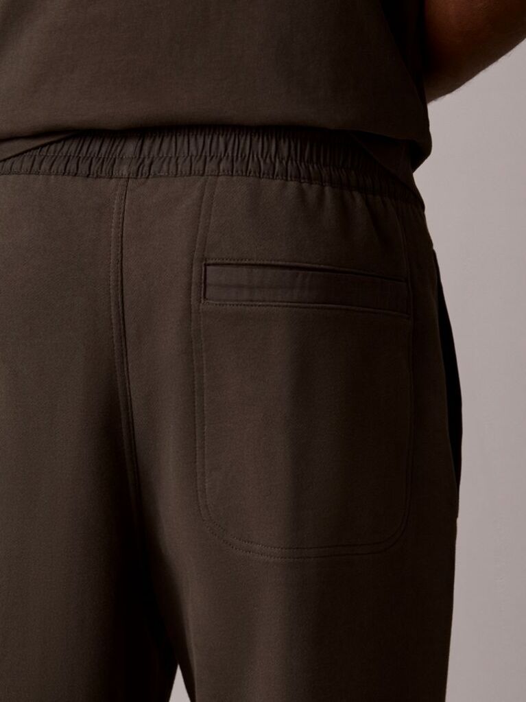 Black Cotton Terry Cargo Joggers  Men