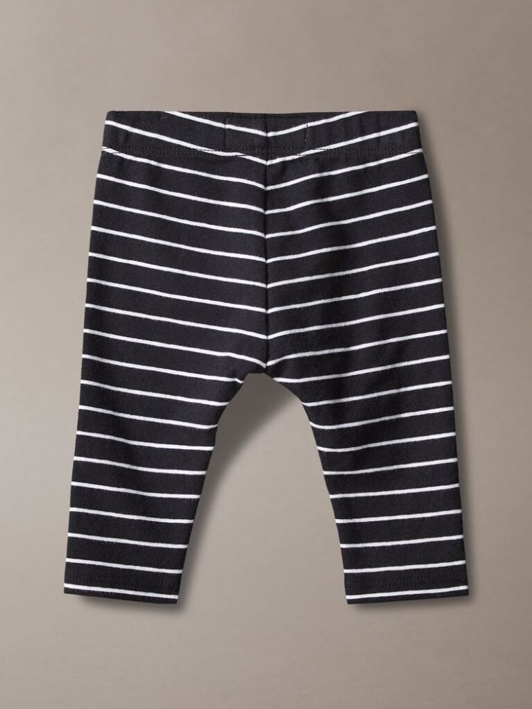 Black Newborn Stripe Leggings  Newborn