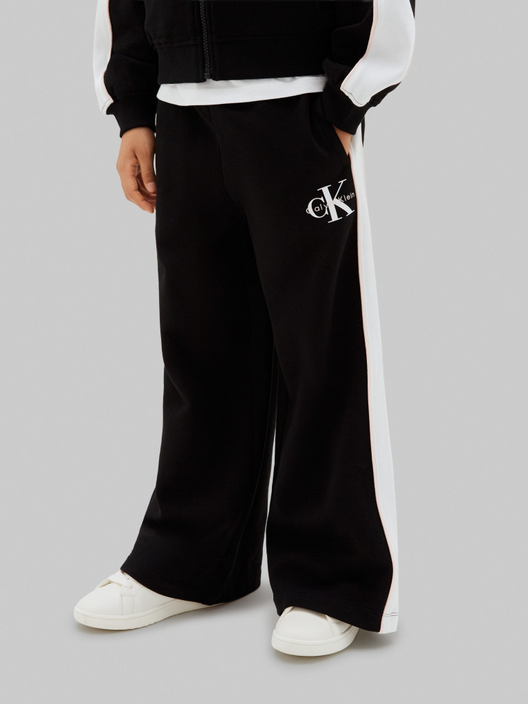 Black Monologo Track Top And Joggers Set  Girls