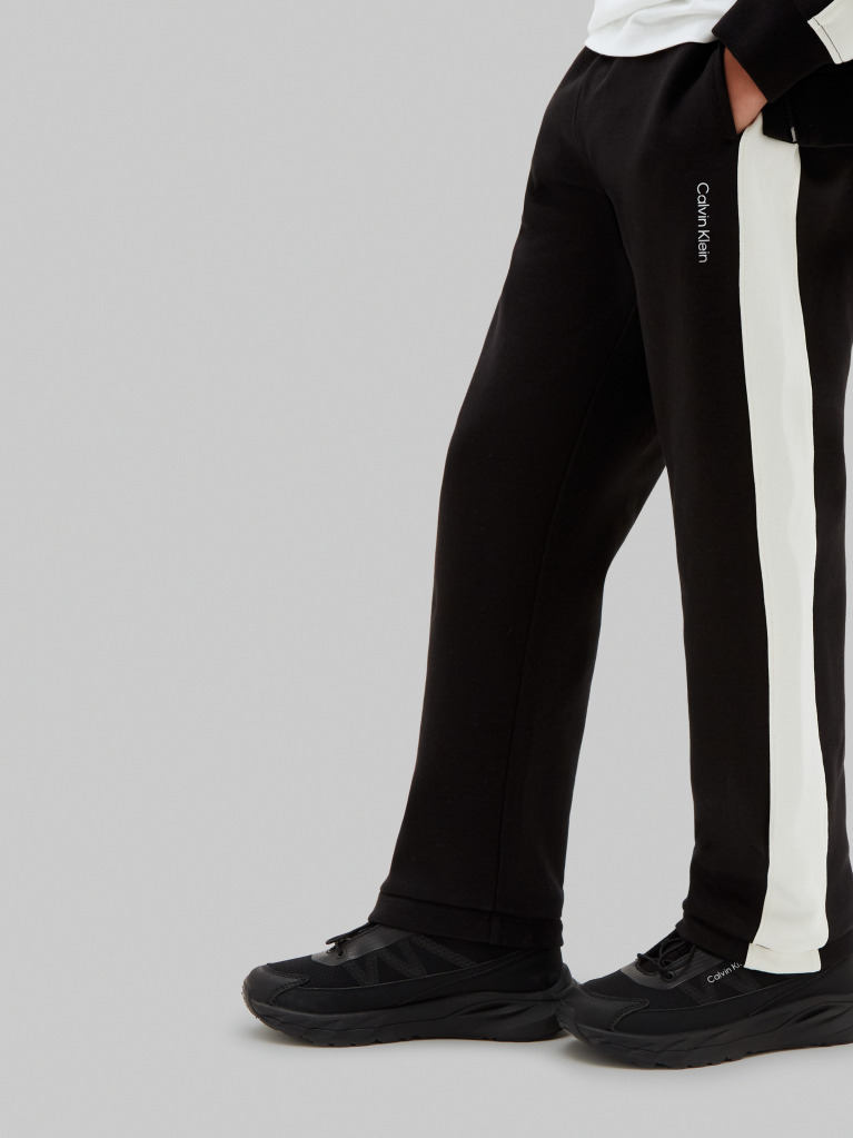 Black Colour-Blocked Terry Track Top And Joggers Set  Boys