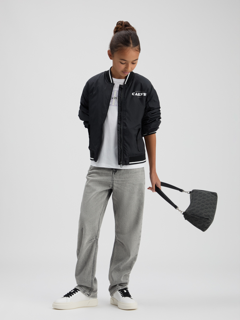 Black Kids Lightweight Bomber Jacket  Girls