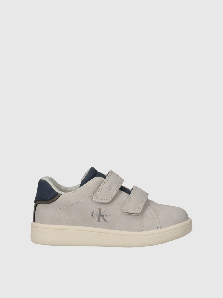 White Kids Low Cut Velcro Sneakers  Kids Unisex