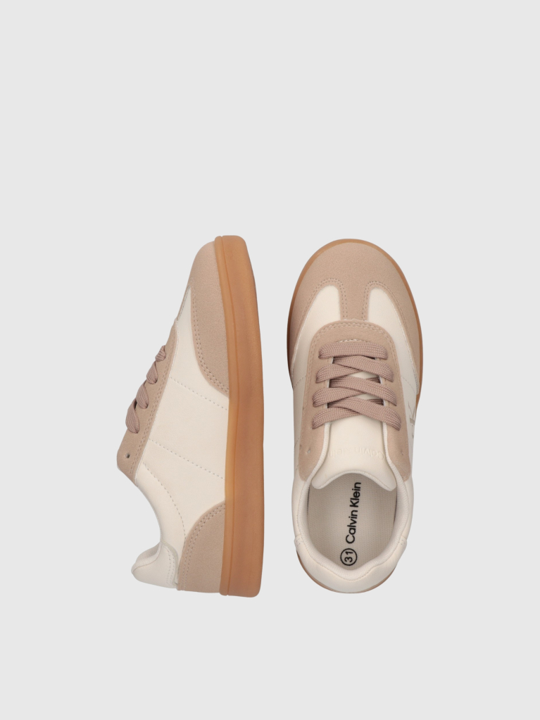 White Kids Low Cut Lace-Up Sneakers  Girls