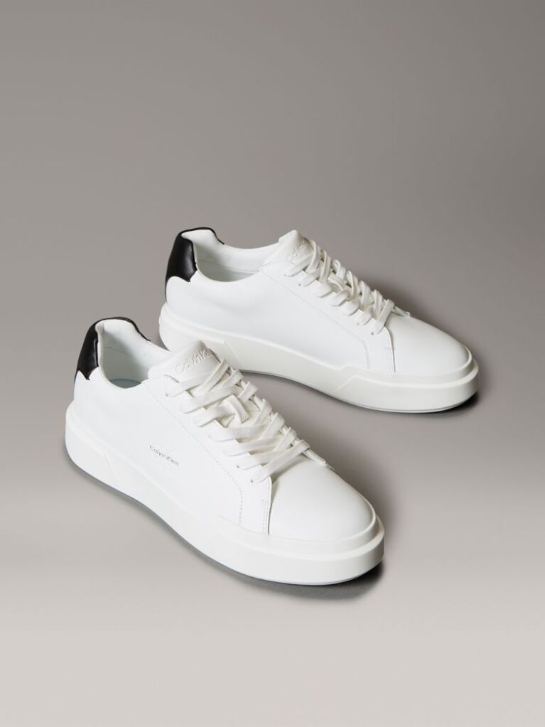 White Leather Durable Traction NYC Trainers  Men