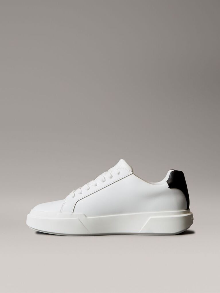 White Leather Durable Traction NYC Trainers  Men