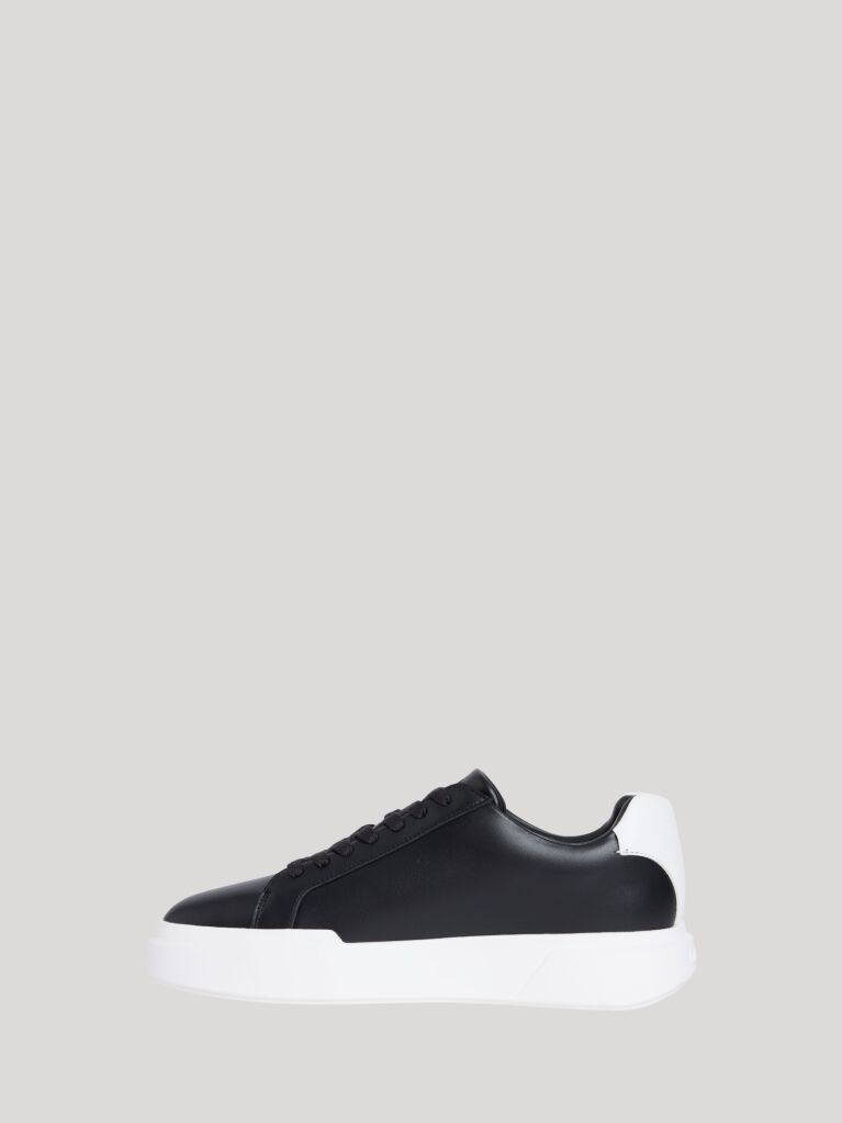 Black Leather Durable Traction NYC Trainers  Men