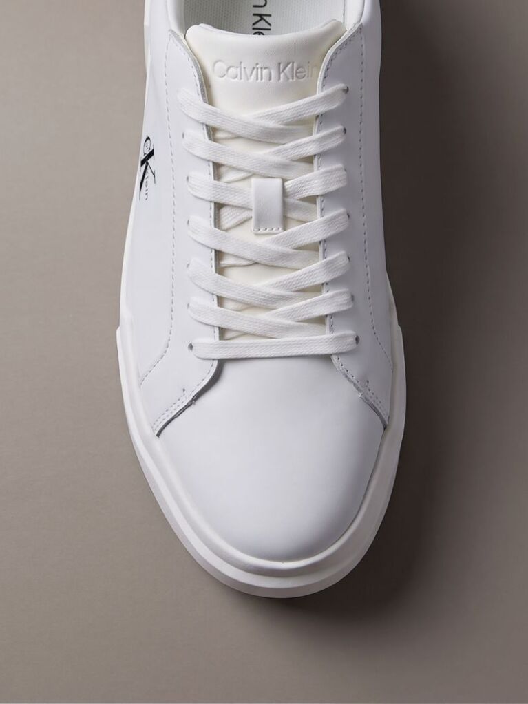 White Leather Durable Traction NYC Trainers  Men
