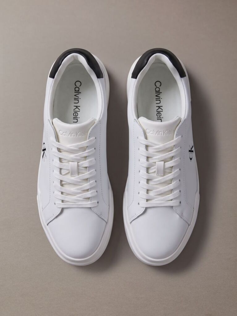 White Leather Durable Traction NYC Trainers  Men