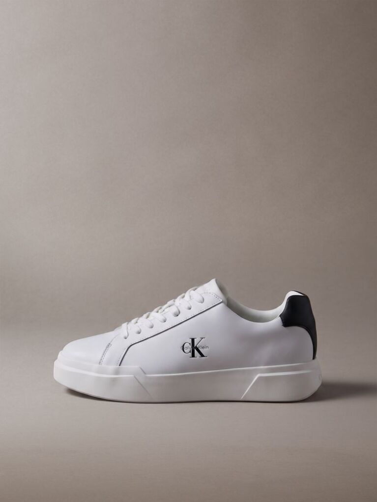 White Leather Durable Traction NYC Trainers  Men