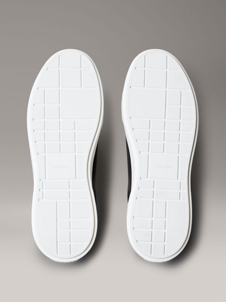 Black Leather Durable Traction NYC Trainers  Men