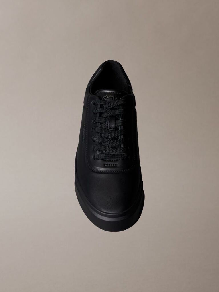 Black Premier - Leather Signature Trainers  Men