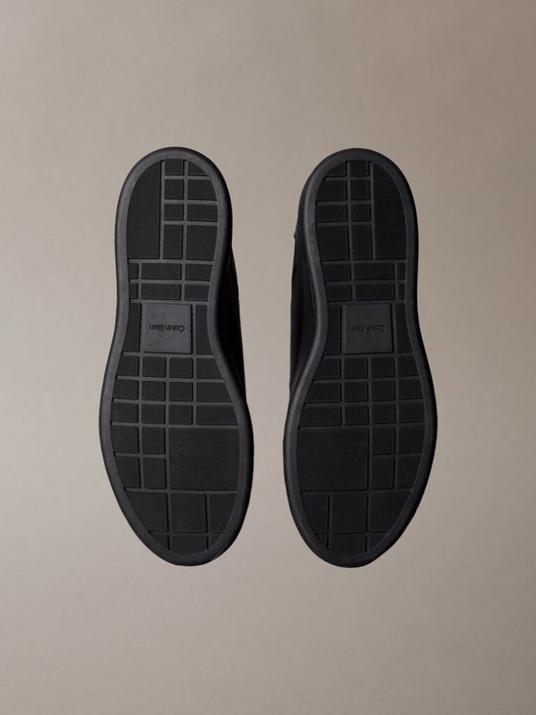 Black Premier - Leather Signature Trainers  Men