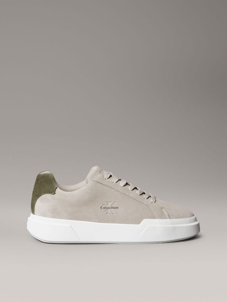Beige Ck Avenue - Suede Logo Trainers  Men