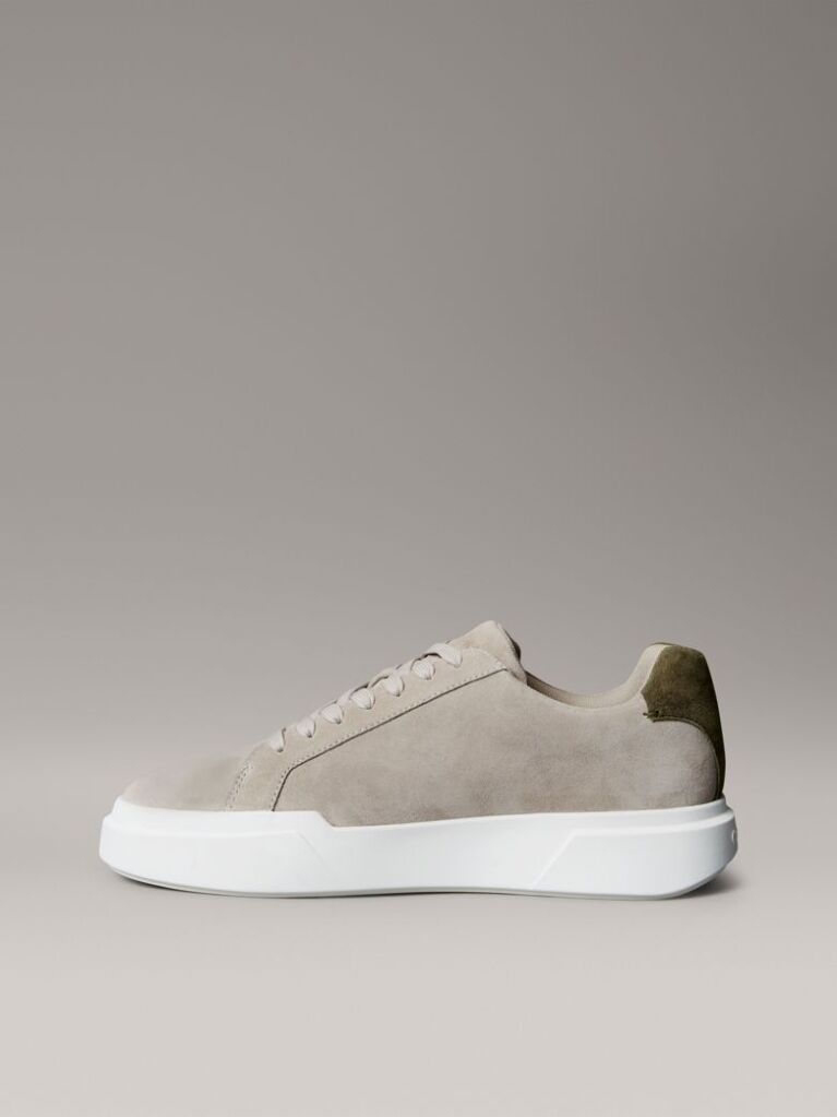 Beige Ck Avenue - Suede Logo Trainers  Men