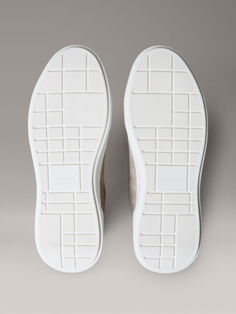 Beige Ck Avenue - Suede Logo Trainers  Men