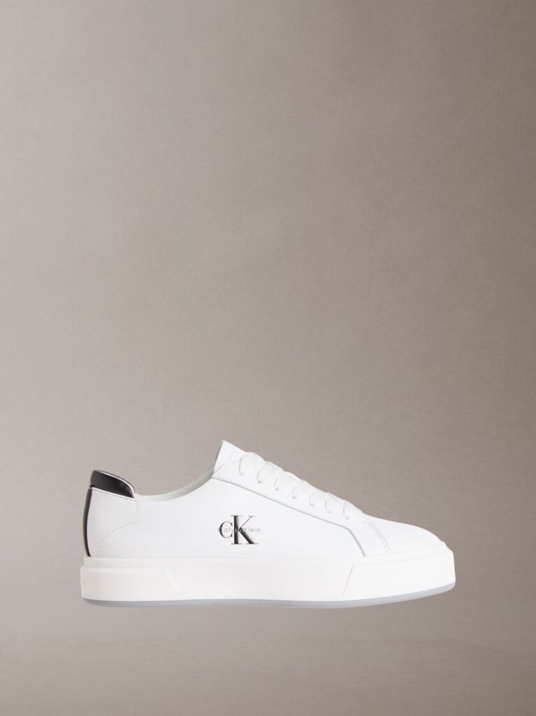 White Premier - Leather Signature Trainers  Men