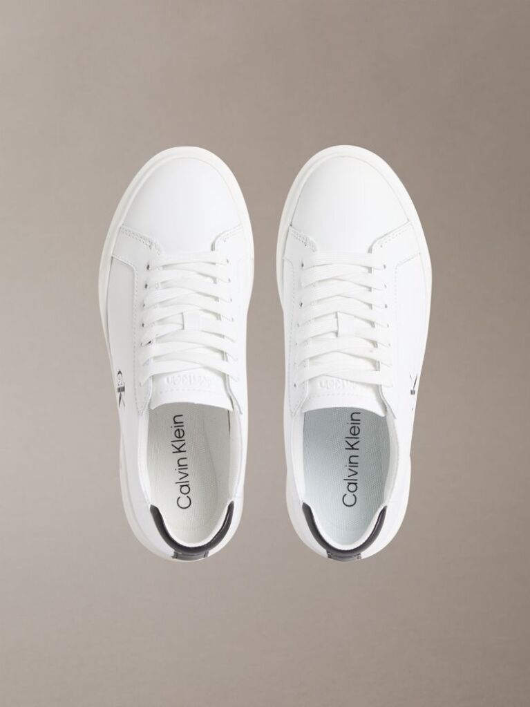 White Premier - Leather Signature Trainers  Men