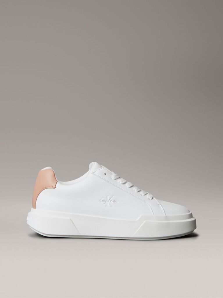 White Leather Durable Traction NYC Trainers  Women