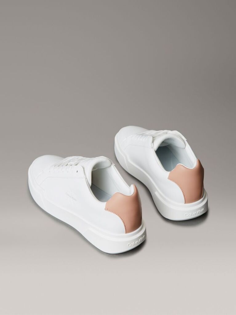 White Leather Durable Traction NYC Trainers  Women