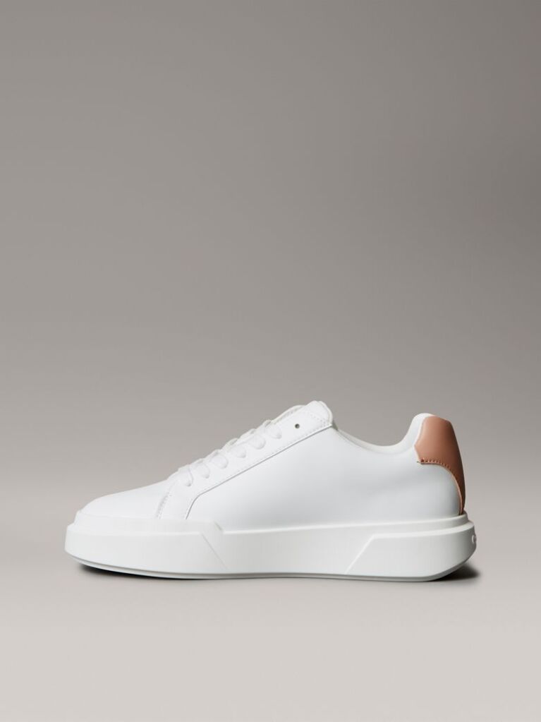 White Leather Durable Traction NYC Trainers  Women