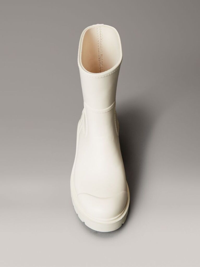 Beige Waterproof Flexible Lug Sole Rainboots  Women