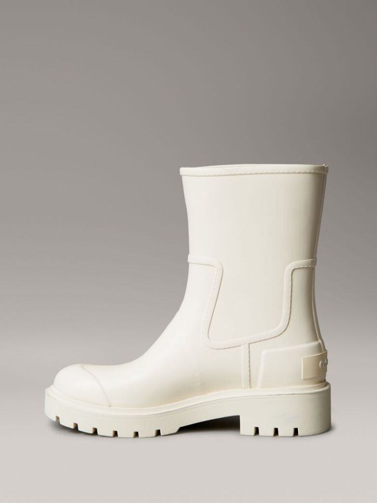 Beige Waterproof Flexible Lug Sole Rainboots  Women