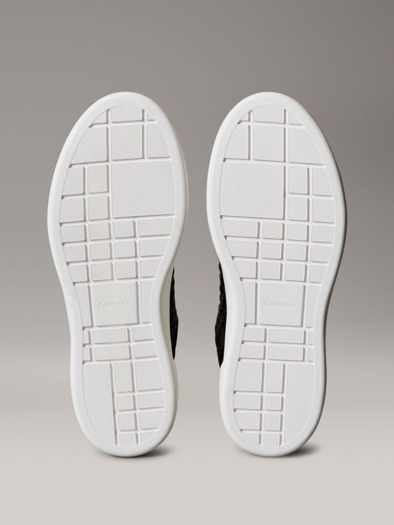 Black Leather Emblem Logo Trainers  Women