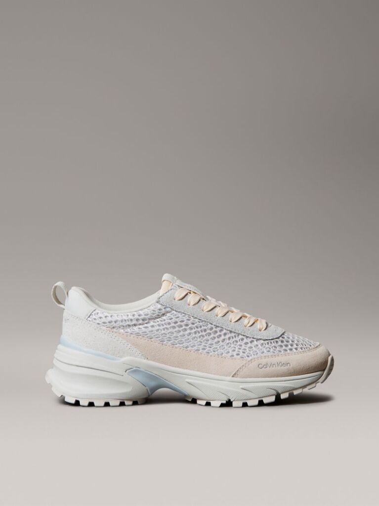 Multi Lace-Up Technical Trainers With Mixed Textures  Women